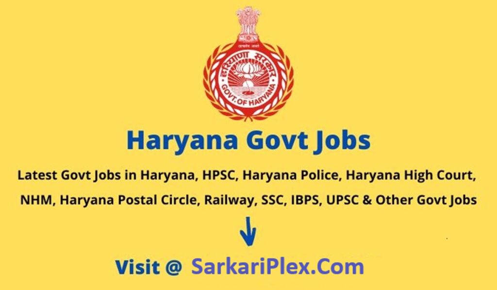 Haryana govt jobs 2024 99+ vacancy latest Government jobs in Haryana